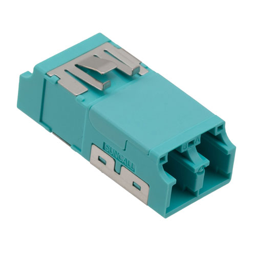 Fiber Coupler, LC/LC SlimLine Duplex, Translucent Internal Shutter ...