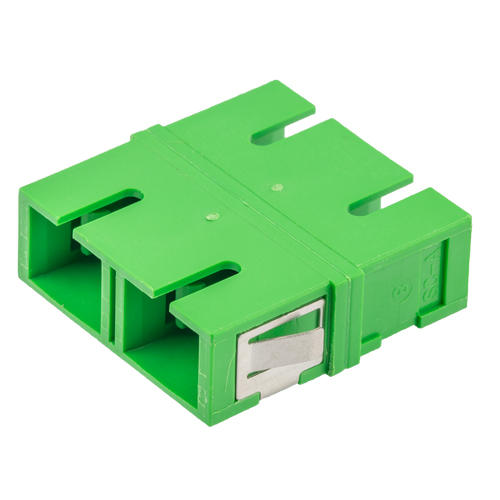 Picture of Fiber Optic Coupler, SC/APC Duplex, Single Mode, No Flange, Green