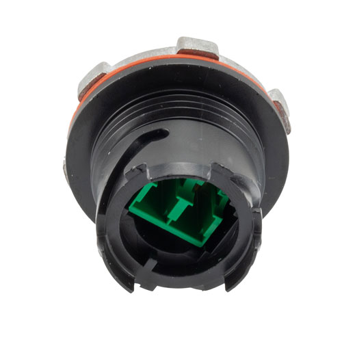 IP68 ODVA Compatible LC Bulkhead Duplex Adapter, SM APC, with Dust Cap