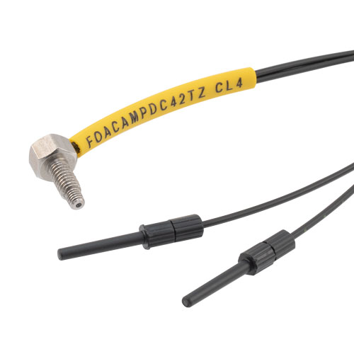Fiber Optic Sensor Cable 2M, Thrubeam, M4, right angle, R5