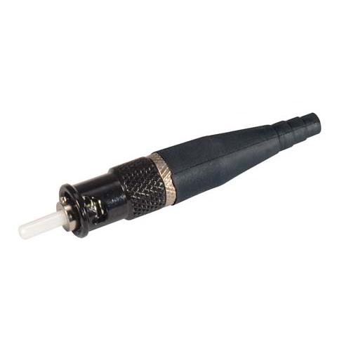 Picture of Ruggedized COTS ST Connector, Single Mode Non-Locking Nickel Plated Brass for 2mm fiber