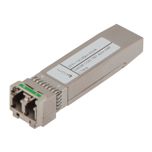 Picture of Fiber Optic Transceiver, SFP+, DWDM, Channel 51, ZR SMF 80KM, 10G DDM, Adva Compatible