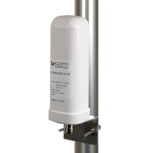 Picture of 698-960 MHz/1710-2700 MHz/3400-4200 MHz Low PIM Rated Indoor/Outdoor V-pol Omni DAS Antenna, 3-4 dBi, 4.3-10 Female Connector