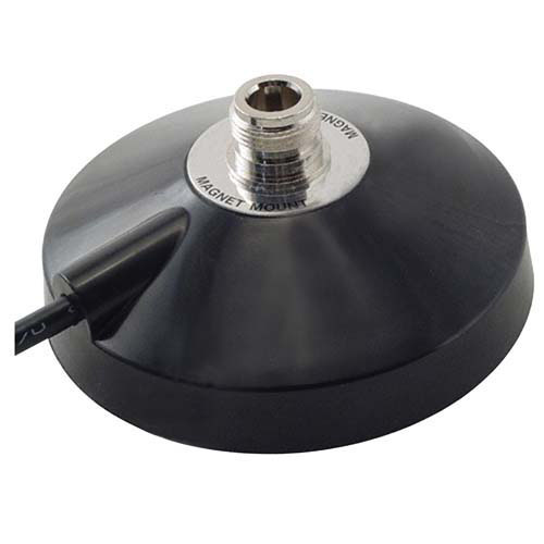 Black (Domed) Magnetic Mount - RP SMA Plug Connector