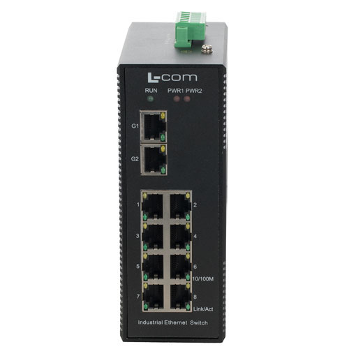 Ies Network Switch IES-Series 10 Port Industrial Ethernet Switch 8x RJ45 10/100TX 2x RJ45 ...