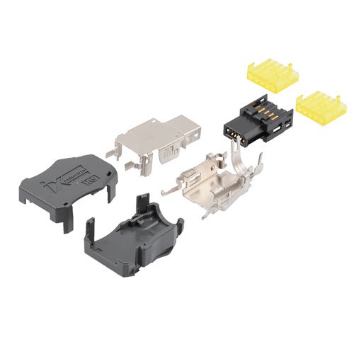 Picture of IX Industrial Plug, 10gig, A Key for Ethernet Communications, IDC Crimp Type 24-26AWG Range