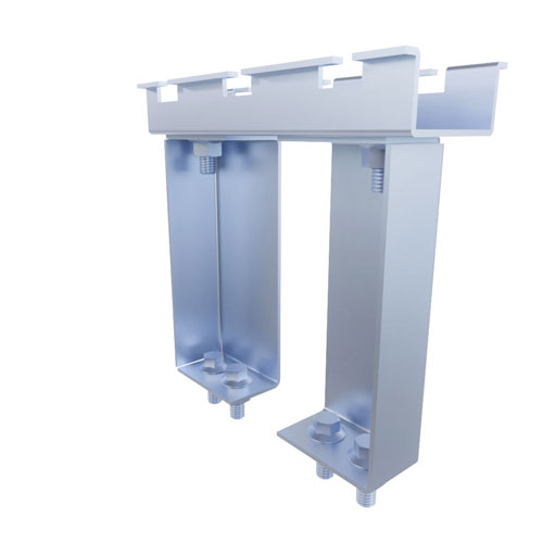 Picture of L-Com Electro Zinc Plated 8 Inch (200mm) Wide Cabinet and Floor Stand 2pk