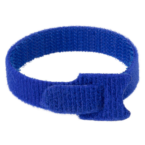 25 Pack - 10 Inch Hook and Loop Cable Ties Blue