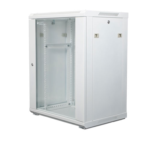 Picture of 19 inch wide Network Cabinet, 12U, 17.7 inch (450mm) depth, RAL9003-Signal White