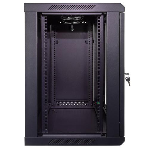 19-inch wide Network Cabinet, 12U, 17.7 inch (450mm) depth, Black