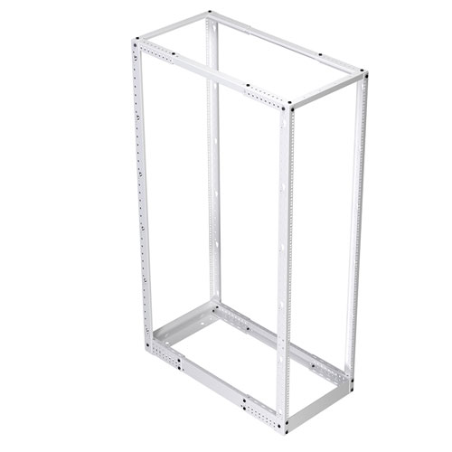 Picture of 37U adjustable 4-post open frame network rack RAL9003 -Signal White
