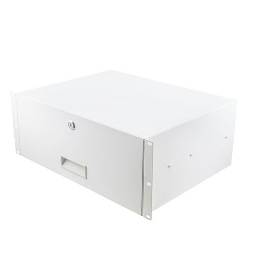 19" Rack Mount Drawer 4U 13.7in (350mm) RAL9003 Signal White