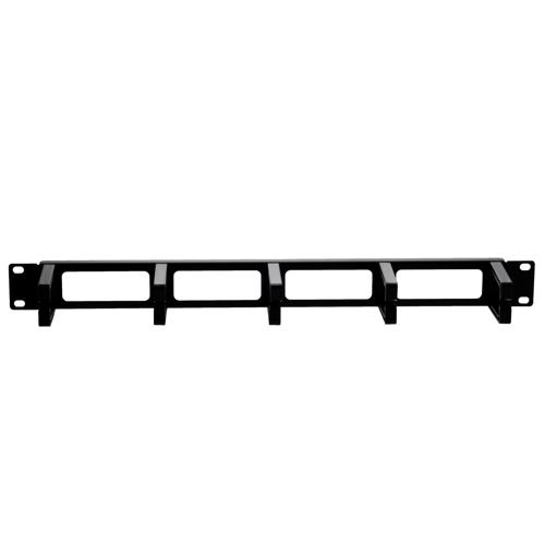 1U With 5 Plastic Cable Rings, Metal Base, Rack Mount