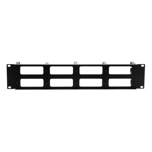 2U With 5 Plastic Cable Rings, Metal Base, Rack Mount