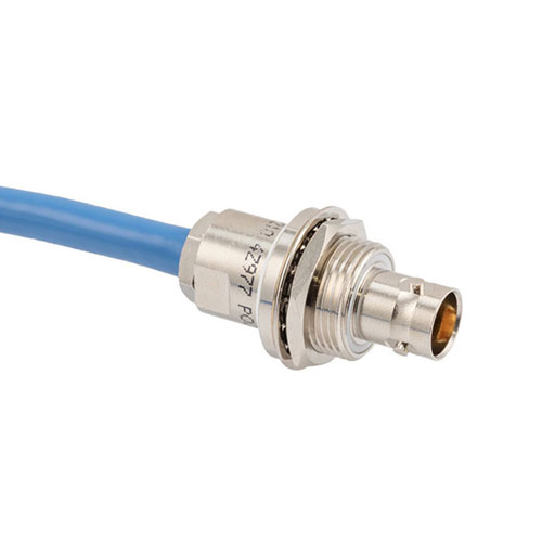 Picture of Lead Free 3-Lug TRB Bulkhead Insulated Jack with Blunt for 78 Ohm 30-2001-LC, 48" Cable