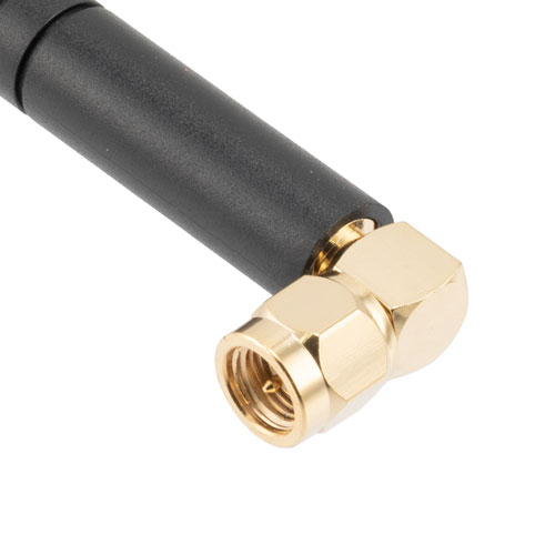 2.4 GHz to 2.5 GHz Stubby Antenna, Monopole, 90-degree angle, SMA Male ...