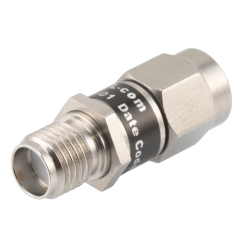 Picture of 2W/1 dB Fixed Attenuator, SMA Male to SMA Female Stainless Steel Body Up to 18 GHz