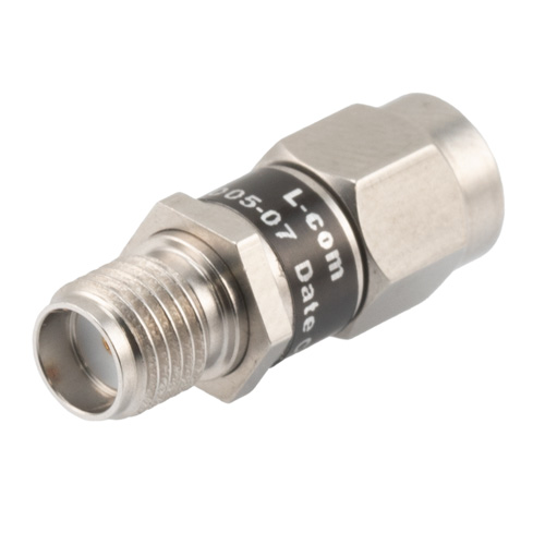 Picture of 2W/7 dB Fixed Attenuator, SMA Male to SMA Female Stainless Steel Body Up to 18 GHz