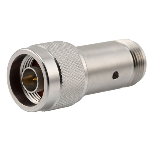 Picture of 2W/4 dB Fixed Attenuator, N Male to N Female Passivated Stainless Steel Body Up to 18 GHz