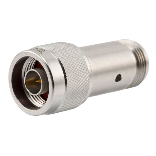 Picture of 2W/7 dB Fixed Attenuator, N Male to N Female Passivated Stainless Steel Body Up to 18 GHz