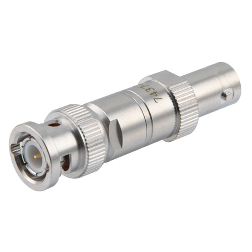 Picture of 2W/20 dB Fixed Attenuator, BNC Male to BNC Female Brass Tri-Metal Body Up to 4 GHz