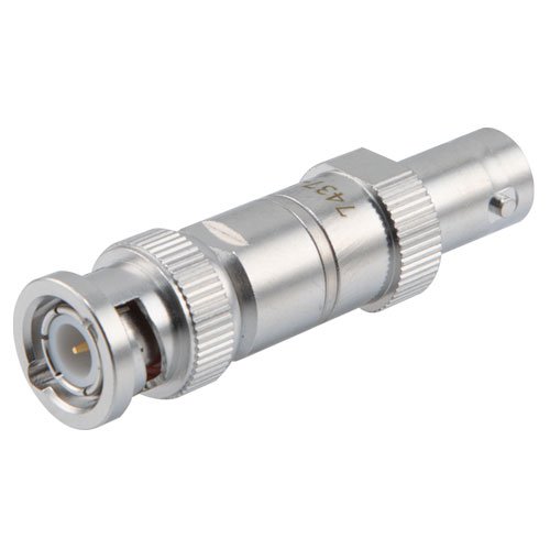 2W/2 dB Fixed Attenuator, BNC Male to BNC Female Brass TriMetal Body Up to 4 GHz