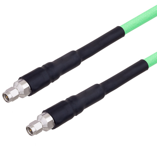Picture of Low Loss SMA Male to SMA Male Cable Assembly with Heavy Duty Heat Shrink Boot using LL335i Coax, 3 FT