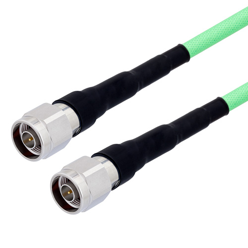 Picture of Low Loss N Male to N Male Cable Assembly with Heavy Duty Heat Shrink Boot using LL335i Coax, 1 FT