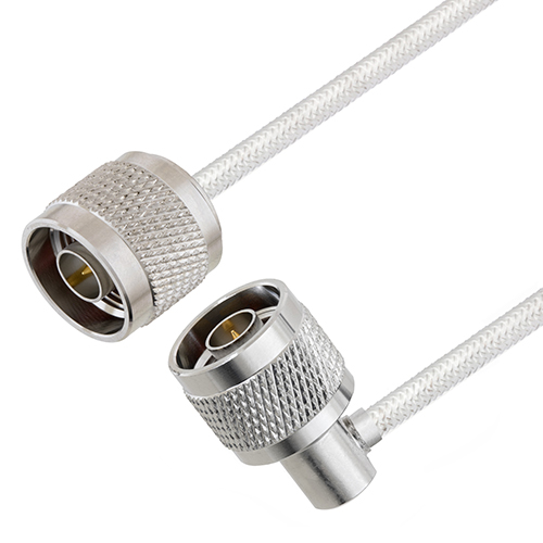 Picture of N Male to N Male Right Angle Cable Assembly using LC141TB Coax, 5 FT