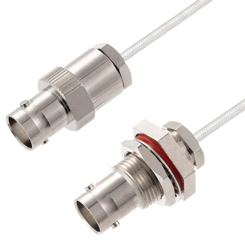 Picture of BNC Female to BNC Female Bulkhead Cable Assembly using LC141TB Coax, 2 FT