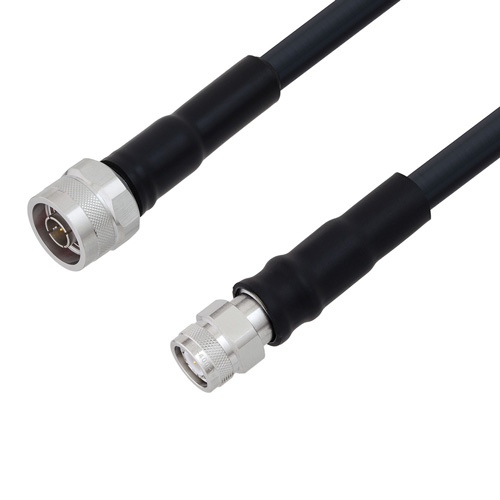 Picture of Low Loss N Male to TNC Male Cable Assembly using LMR-400-DB Coax, 1 FT with Times Microwave Components