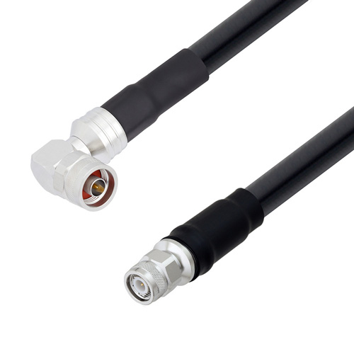 Picture of Low Loss N Male Right Angle to TNC Male Cable Assembly using LMR-600 Coax, 5 FT with Times Microwave Components