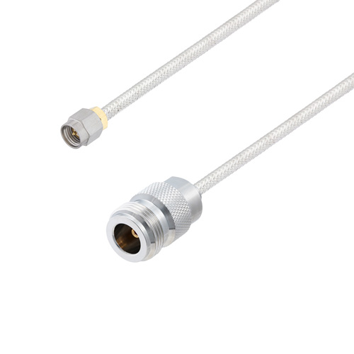 Picture of SMA Male to N Female Cable Assembly using LC141TB Coax, 1 FT