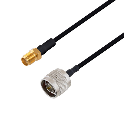 Picture of N Male to SMA Female Cable Assembly using LC141TBJ Coax, 1 FT