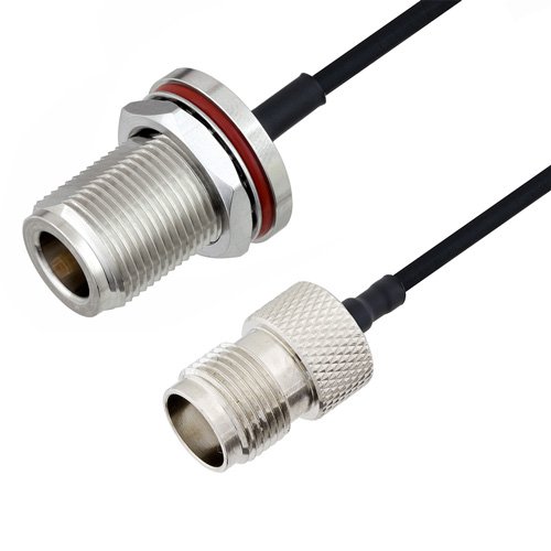 Picture of N Female Bulkhead to TNC Female Cable Assembly using LC085TBJ Coax, 4 FT