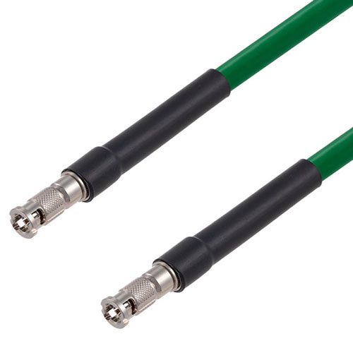 Picture of 75 Ohm 12G SDI HD-BNC Male to HD-BNC Male Cable Assembly using 4694R-GR Coax, 10 FT