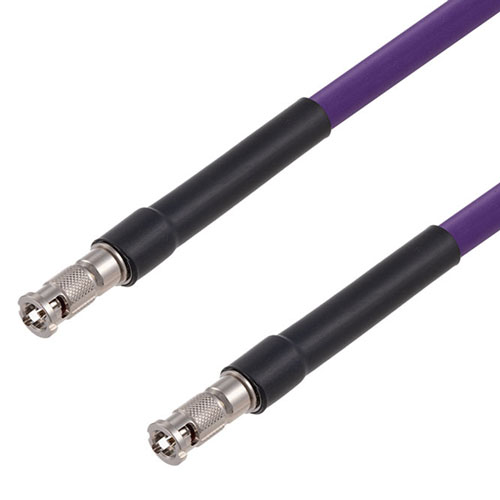 Picture of 75 Ohm 12G SDI HD-BNC Male to HD-BNC Male Cable Assembly using 4694R-VL Coax, 1 FT