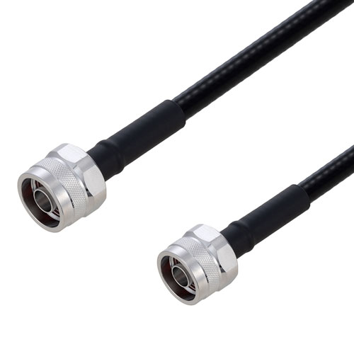 Picture of Fire Rated N Male to N Male Low PIM Cable Using SPF-250 Coax Using Times Microwave Parts 2 Feet