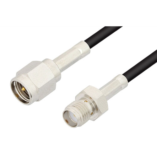 Picture of SMA Male to SMA Female Cable Assembly using RG174 Coax, 4 FT