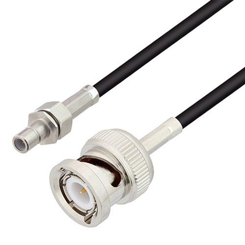 Picture of SMB Jack to BNC Male Cable Assembly using RG174 Coax, 4 FT