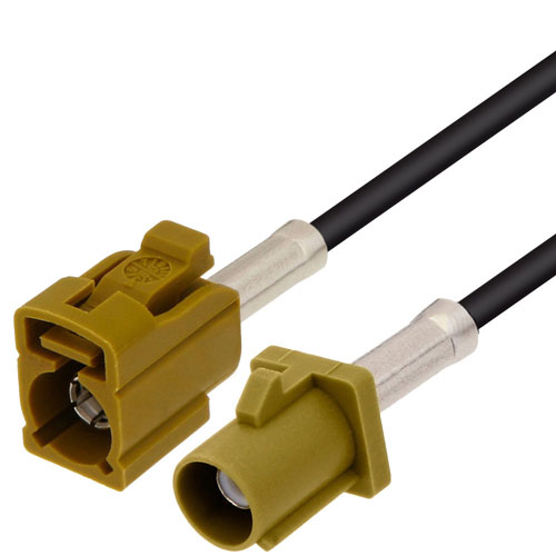 Picture of Curry FAKRA Plug to FAKRA Jack Cable Assembly using RG174 Coax, 4 FT