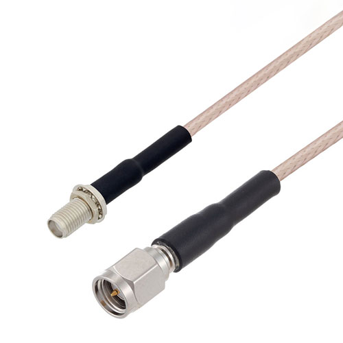 Picture of SMA Female Bulkhead to SMA Male Cable Assembly using RG316 Coax, 3 FT
