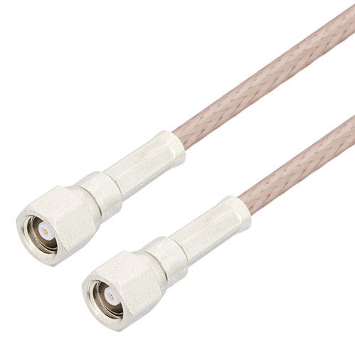 Picture of SMC Plug to SMC Plug Cable Assembly using RG316 Coax, 6 FT , LF Solder