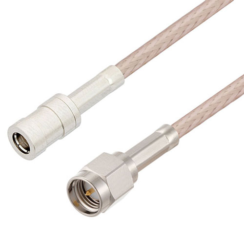 Picture of SMA Male to SMB Plug Cable Assembly using RG316-DS Coax, 0.5 FT