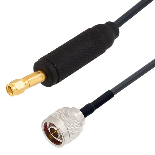 Picture of Low Loss SMA Male to N Male Weatherproof Cable Assembly with Silicone using LMR-240 Coax, 2 FT