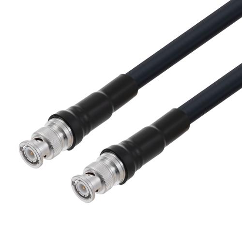 Picture of Low Loss BNC Male to BNC Male Cable Assembly using LMR-400-UF Coax, 5 FT With Times Microwave Components with HeatShrink