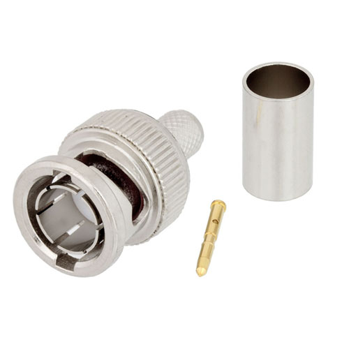 Picture of 75 Ohm BNC Plug 1553 Connector Crimp/Solder Attachment for Telco DS3 734A, BELDEN 1505A, VPM2000