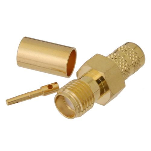 Picture of SMA Female Connector Crimp/Solder Attachment for RG8X, 0.240 inch, LMR-240, LMR-240-DB, LMR-240-UF, B7808A