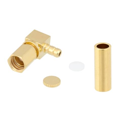 Picture of SSMC Plug Right Angle Connector Crimp/Solder Attachment for RG178, RG196