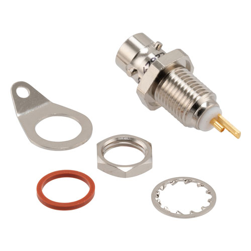 78 Ohm TRS 3Lug NI Bulkhead Front Mount Jack 1553 Connector Solder